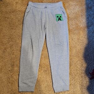 Minecraft Kids Gray Sweatpants with Graphic